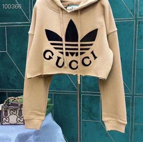 pink gucci adidas sweatshirt|gucci cropped sweatshirt etsy.